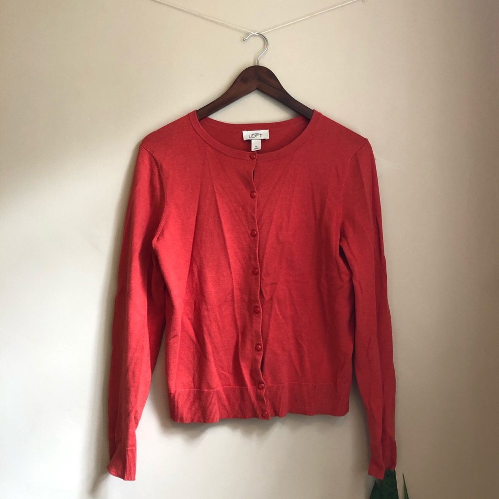 Orange LOFT Cardigan